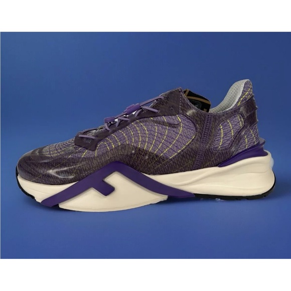 FENDI Flow FF Nylon Transparent Mix Media Logo Sneakers UK 9 - US 10 - EU 43 - Picture 3 of 12